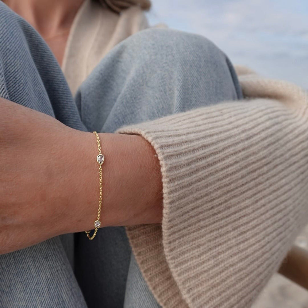 droplet crystal bracelet