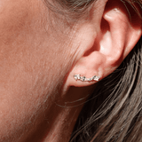 gold plating crystal earrings