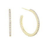 crystal hoop earrings