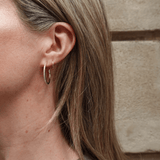 mid size crystal hoop earrings