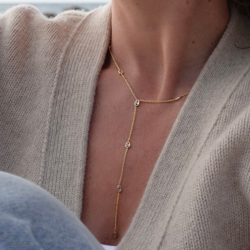 crystal lariat necklace