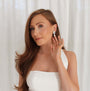 rhodium plated bridal earrings