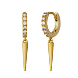 crystal huggies with spike drop