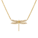 Diamond dragonfly necklace