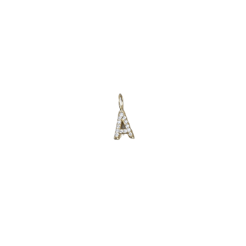 Loulerie 9k Diamond Gold Initial (8mm)