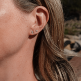solid gold diamond studs