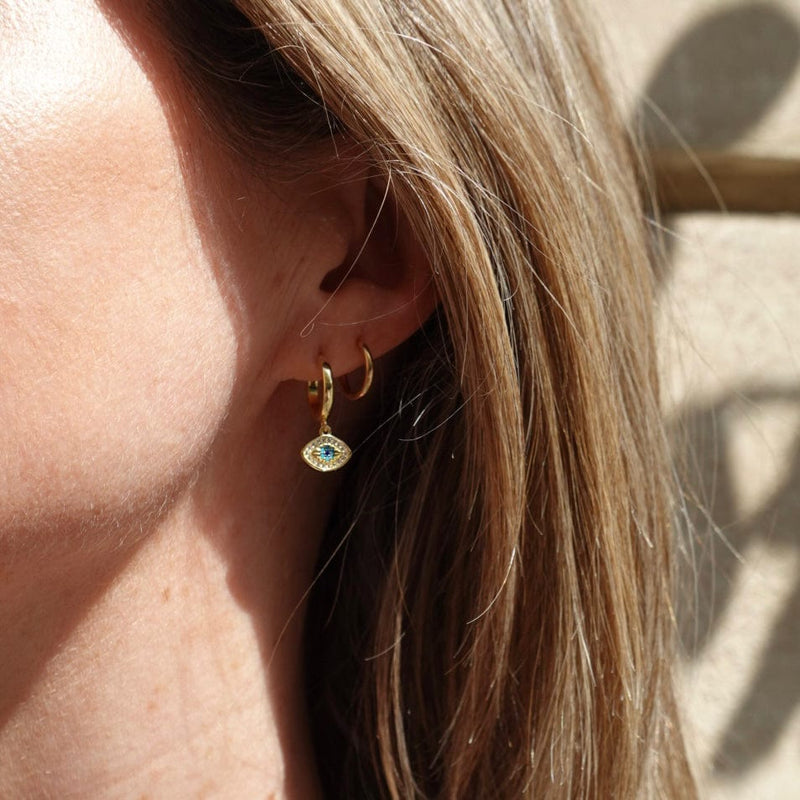 crystal evil eye huggies