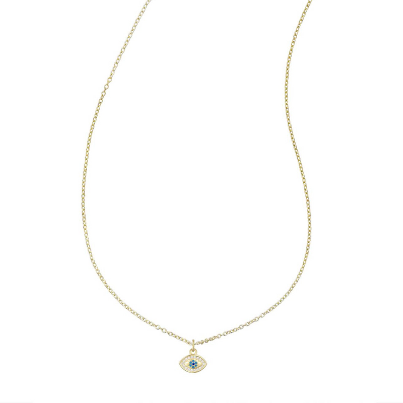 Crystal evil eye necklace