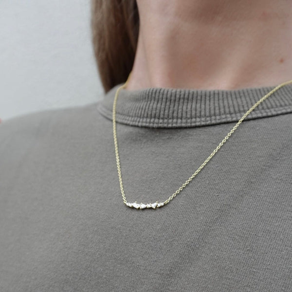 Gold plated necklace with crystal detailing