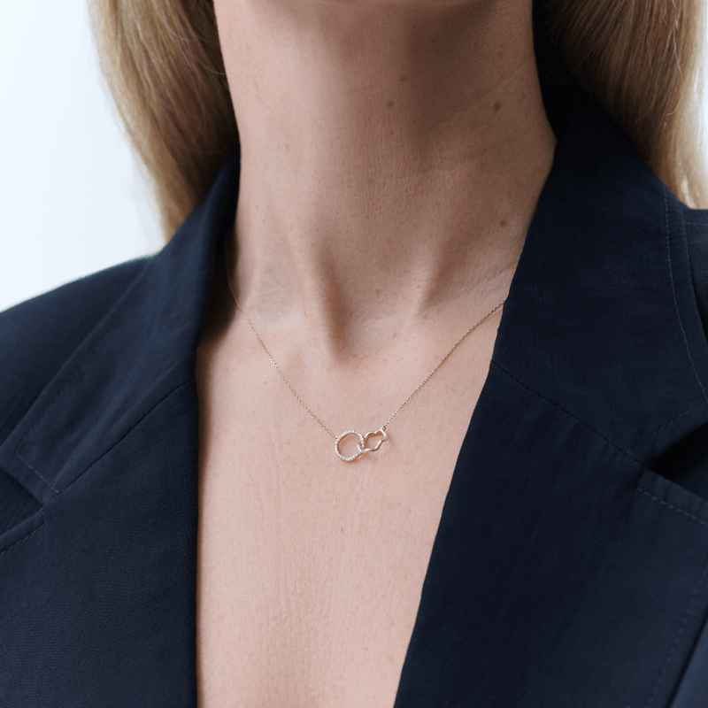 Loulerie fine jewellery diamond wave necklace