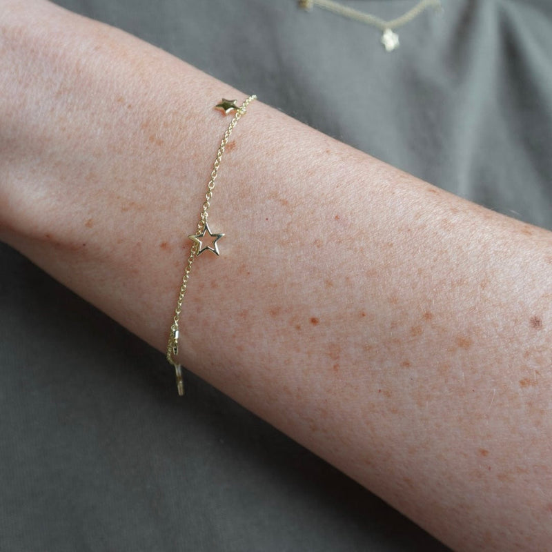 18k gold plating star bracelet