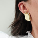 Lightweight statement gold plated earrings