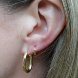 Gold hoop earrings