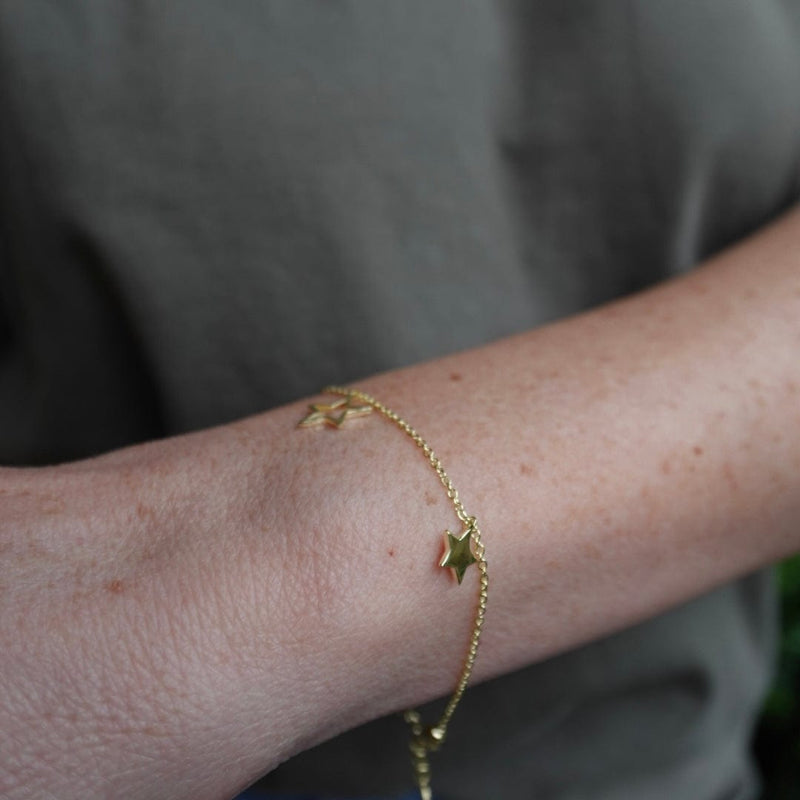 Gold 18kt star bracelet 