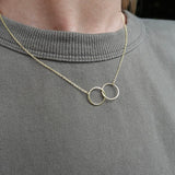 Loulerie gold necklace with interlinking circles