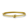 Gold knot  bracelet on a white background