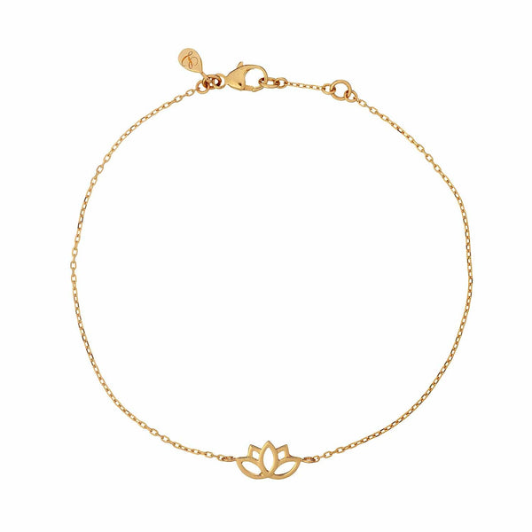 Gold lotus bracelet