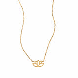 Everyday gold lotus necklace