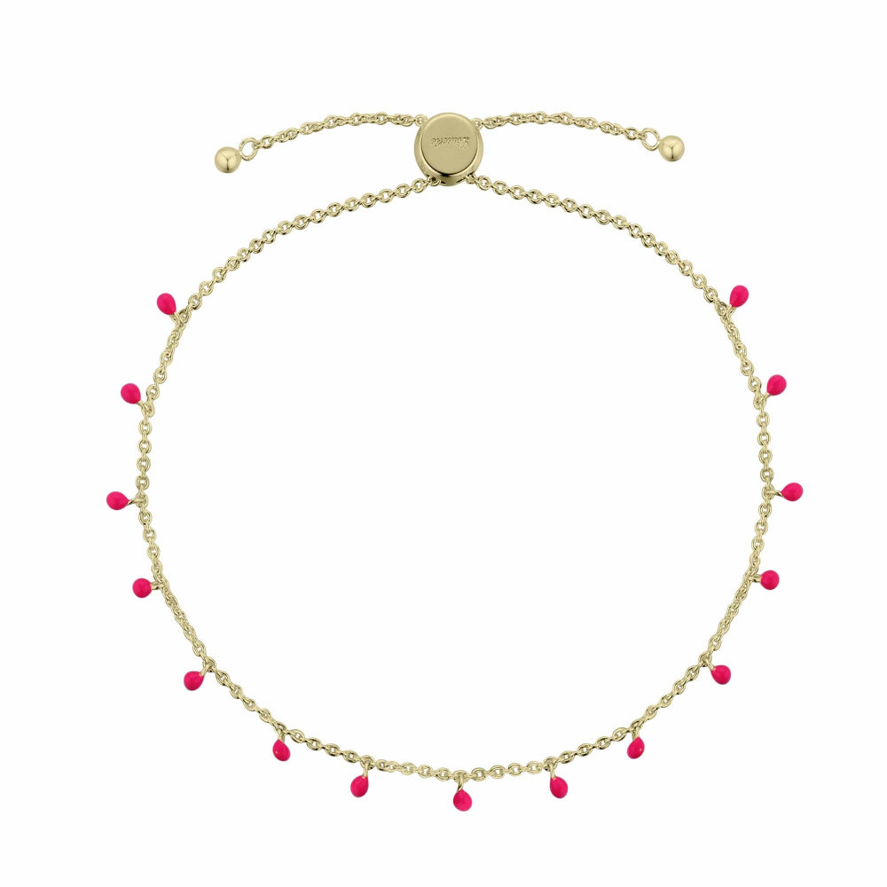 pink enamel slider bracelet