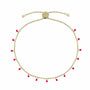 pink enamel slider bracelet