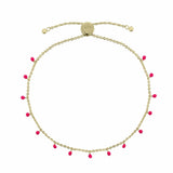 pink enamel slider bracelet
