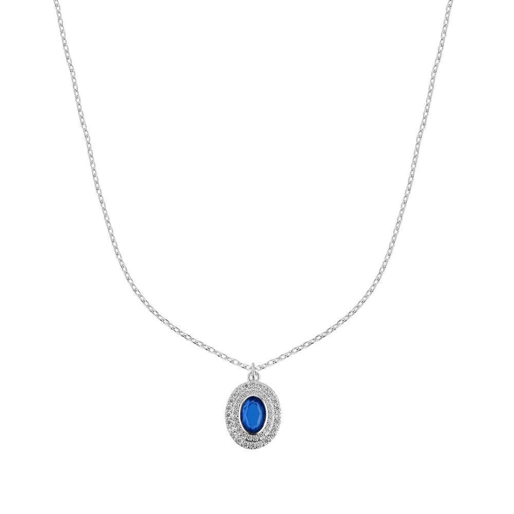 blue bead mercer necklace
