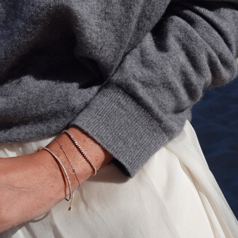 Classic diamond wrap solid gold bracelet
