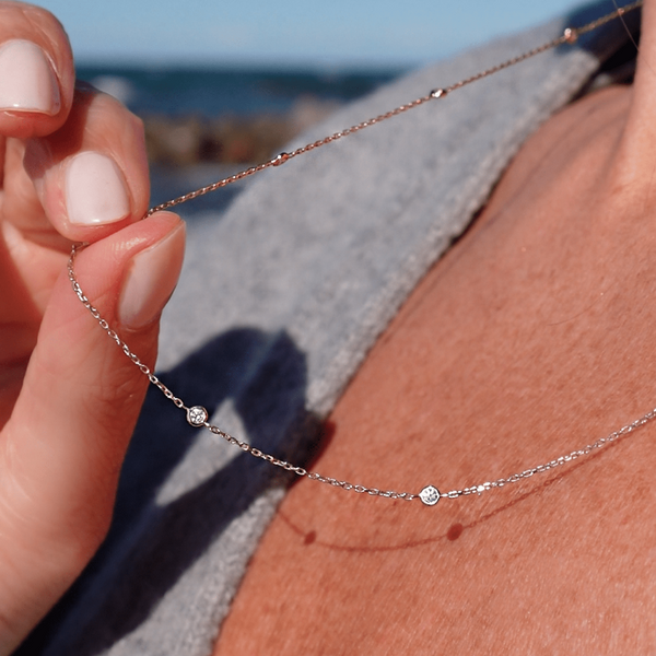 Diamond wrap necklace