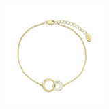 18k white enamel and gold plated bracelet 