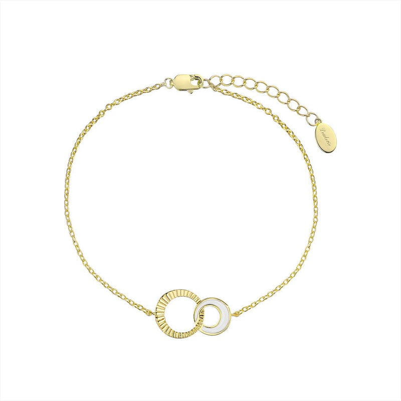 18k white enamel and gold plated bracelet 