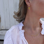 yellow enamel necklace and earrings