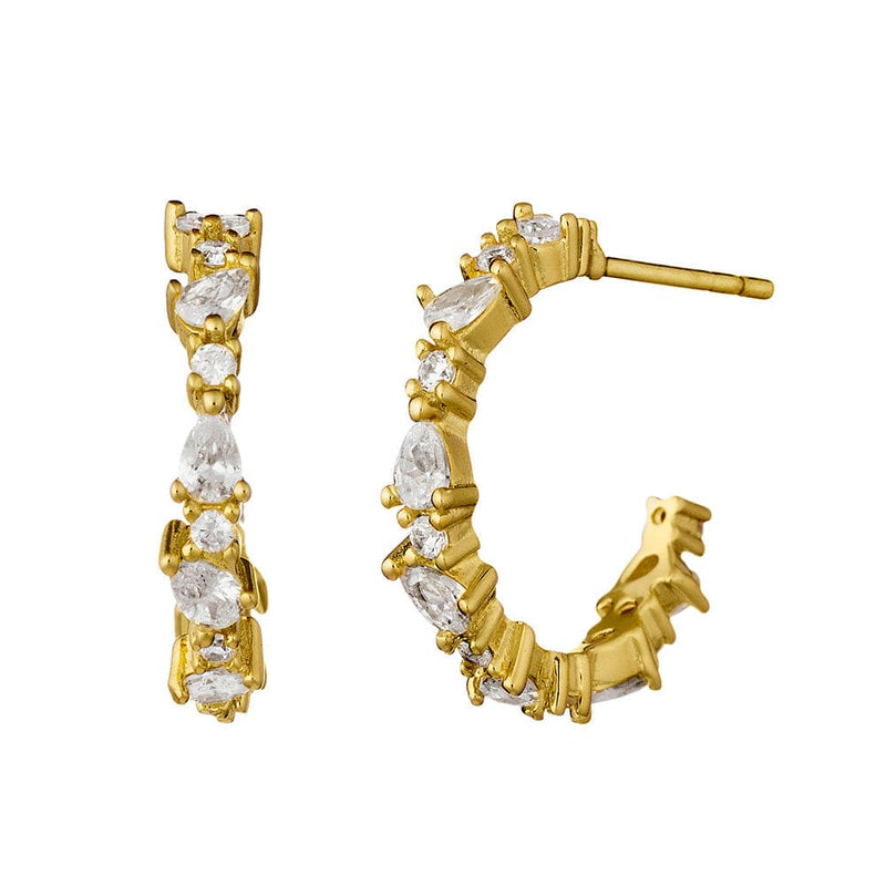 Loulerie Lumière Crystal Hoops 12mm