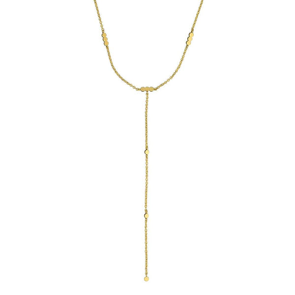 Loulerie Small Disc Lariat Necklace