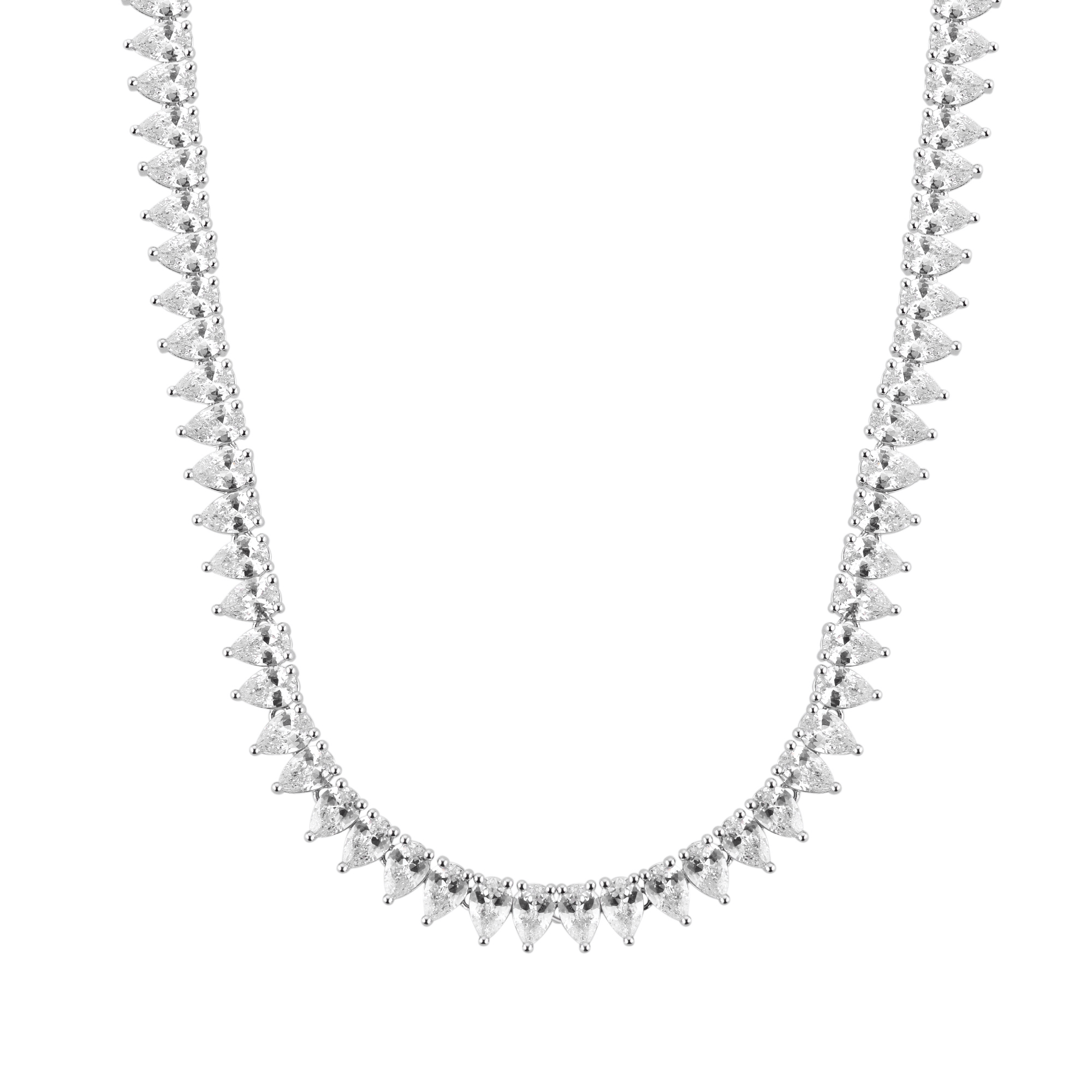 Loulerie Crystal Teardrop Tennis Necklace