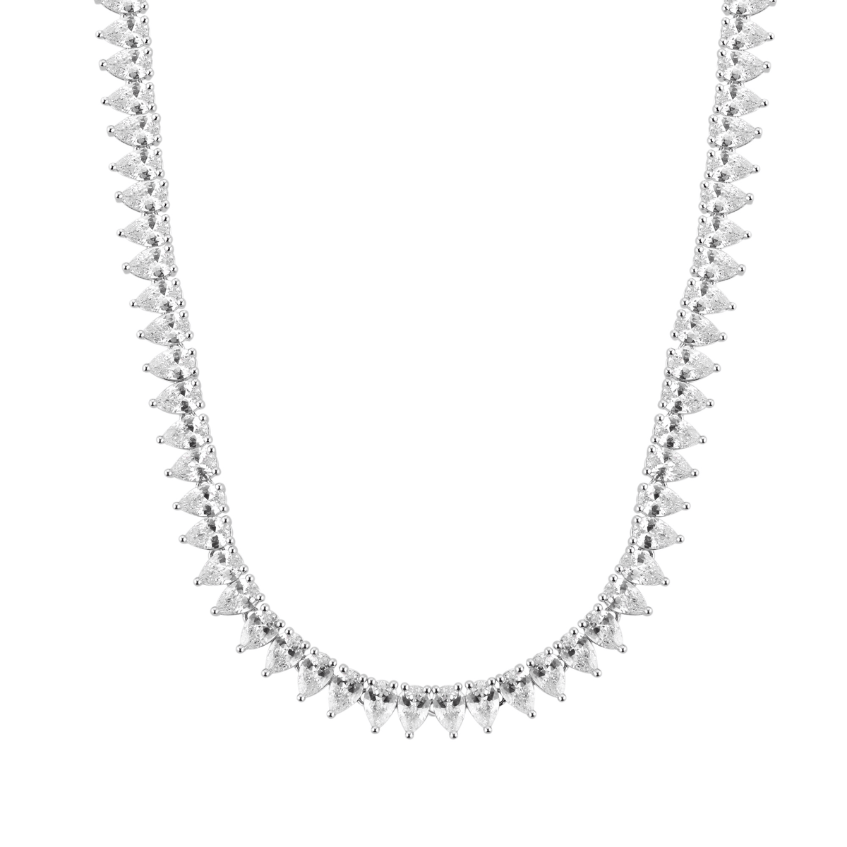 Loulerie Crystal Teardrop Tennis Necklace