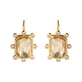 Crystal square drop earrings