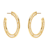 Gold hoops with pearl