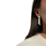 Pearl earrings with gold