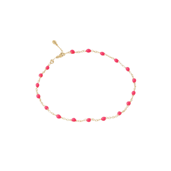 Loulerie Neon Pink Enamel Bracelet