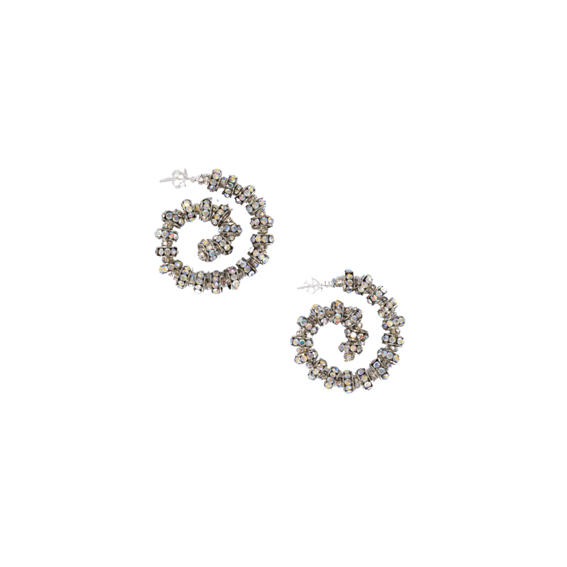 Spiral crystal hoops