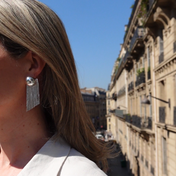 Statement silver earrings