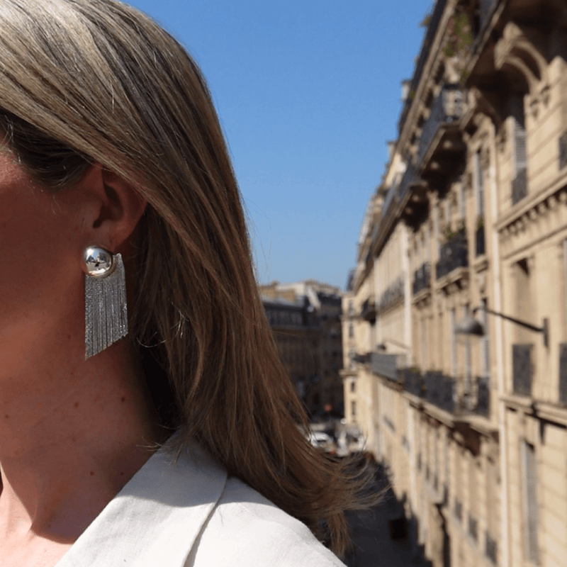 Statement silver earrings
