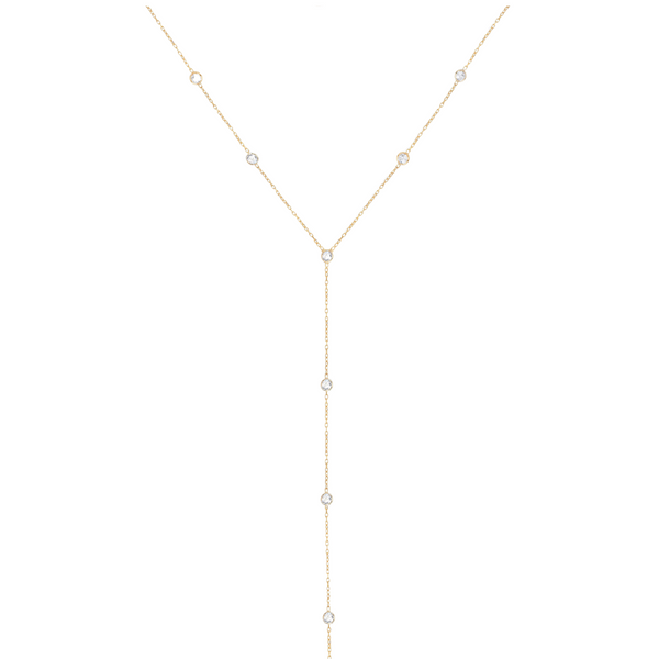 Long crystal lariat
