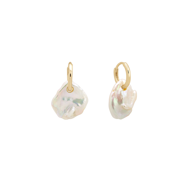 Freshwater pearl huggies