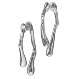 Alexis Bittar Drippy Silver Front Back Post Earring
