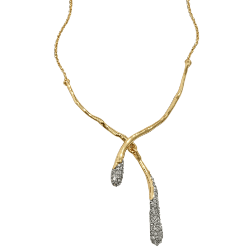 Alexis Bittar Solanales Gold Crystal Cascade Necklaces