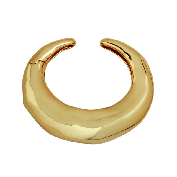 Alexis Bittar Gold Large Molten Hinged Cuff
