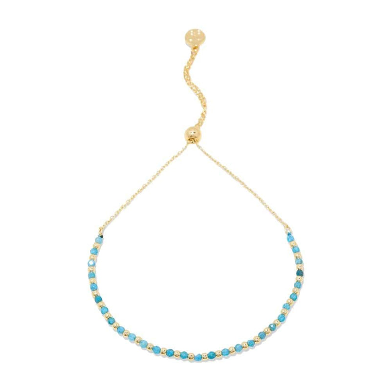 turquoise and gold beaded bracelet