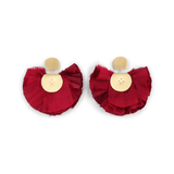 Katerina Makriyianni Red Mini Silky Fan Earrings