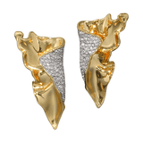 Alexis Bittar Solanales Gold Crystal Folded Earrings